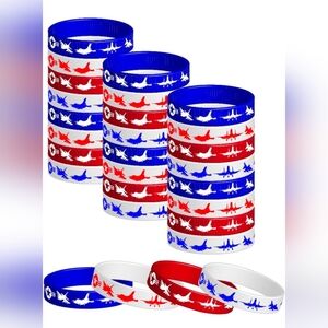 Cupaplay 24 Pcs Fighter Jet Silicone Bracelets
